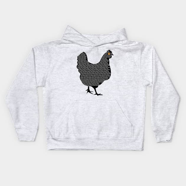 Chicken Kids Hoodie by DickinsonDesign